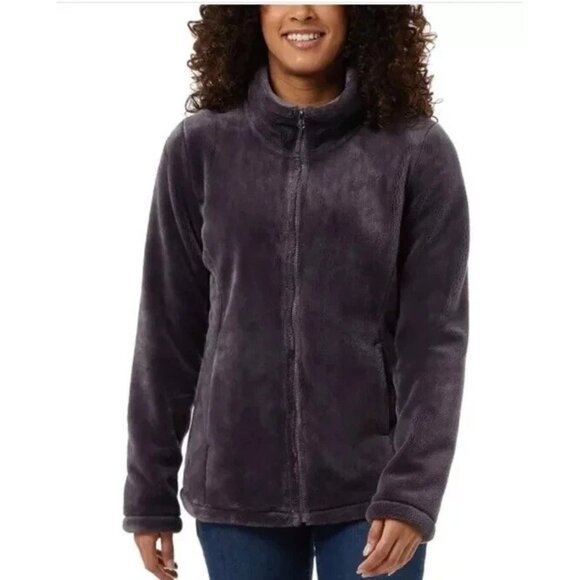 32 Degrees Jackets & Blazers - 32 Degrees Heat Women Lg Plush Faux Fur Zip-up Teddy Jacket Long Sleeve Purple